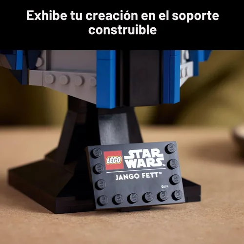Miniatura 5 de LEGO Casco de Star Wars Jango Fett, kit de modelo de bricolaje para adultos a partir de 18 años, juego de construcción coleccionable, idea