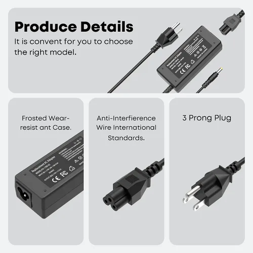 Miniatura 5 de WZXHU Cargador para portátil de 65 W compatible con Acer Aspire E15 E5-575 V5 V7 V3 R3 R7 S3 E1 M5 F5 F15 Series 5517 5250 5253 5336 5349 5532 5534