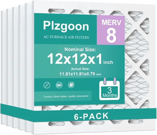 Miniatura 10 de Filtros de Aire 10x10x1 MERV 8 MPR 600 Paquete de 4 Filtros Plisados para Hogar HVAC AC Calefacción Filtros de Aire Acondicionado para Casa Oficina