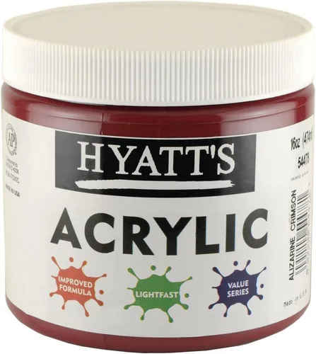 Miniatura 43 de Hyatt's Alizarine - Pintura acrílica carmesí Tubo de pintura acrílica de 2.5 fl oz de grado artístico Secado rápido y pintura no tóxica