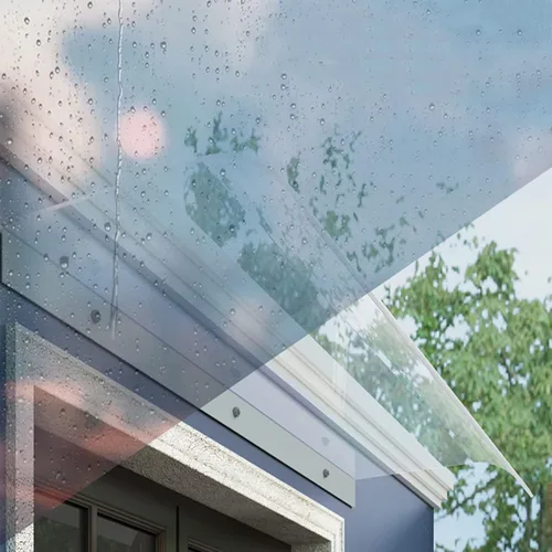 Miniatura 6 de Toldo para puerta delantera, protección contra rayos UV, lluvia, nieve, luz solar, toldo invisible para ventana de puerta, cubierta de policarbonato