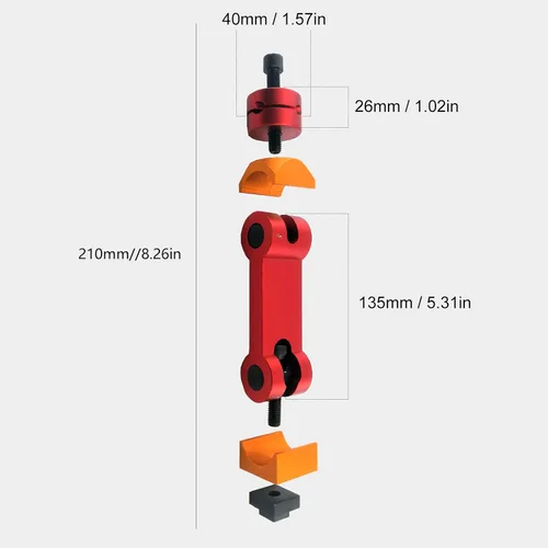 Miniatura 3 de Localizador de parada de tornillo de banco ajustable para pieza de trabajo de ranura CNC T, molino de posicionamiento preciso molino de tornillo