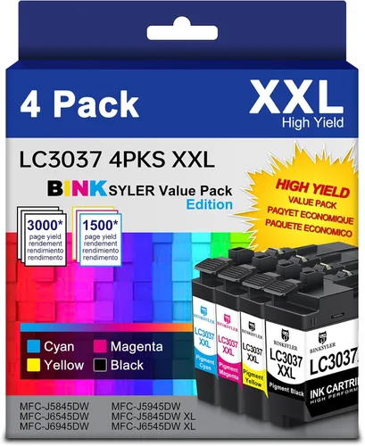 Miniatura 14 de LC3029XXL - Cartuchos de tinta para impresora Brother LC3029 LC3029BK para impresora MFC-J5830DW MFC-J6535DW MFC-J5930DW MFC-J6935DW (2BK/2C/2M/2Y)