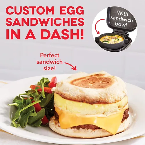 Miniatura 4 de Dash - Preparador de lujo de bocadillos de huevo - Preparador de bocadillos de huevo eléctrico para aperitivos proteicos saludables - Limpieza Negro