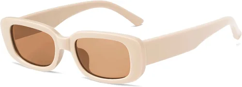 Lentes de sol rectangulares retro para mujeres y hombres, cuadrados de los años 90, Y2K, a la moda, accesorios estéticos delgados