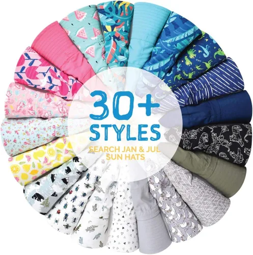 Miniatura 6 de JAN & JUL Gorros de sol de algodón Grow-with-Me para niñas para bebés y niños