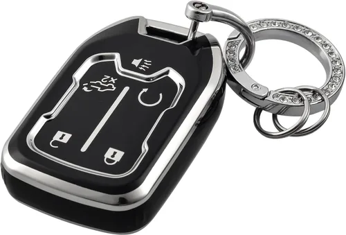 Miniatura 9 de OFFCURVE Funda para llavero con llavero compatible con funda para llavero GMC para Chevy Suburban Tahoe Terrain Acadia Yukon Silverado GMC Sierra