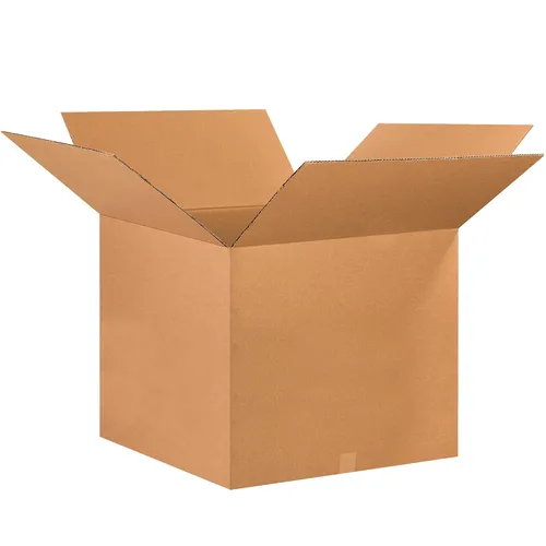 Miniatura 6 de BOX USA Paquete de 10 cajas de cartón corrugado de doble pared resistente, 26 pulgadas de largo x 26 pulgadas de ancho x 20 pulgadas de alto, kraft