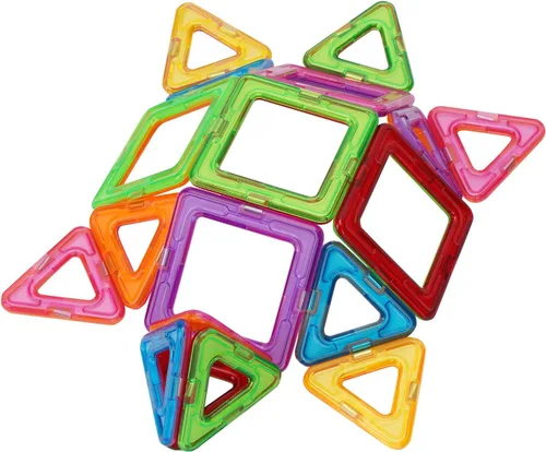 Miniatura 3 de Bloques magnéticos, azulejos de construcción resistentes, juguetes STEM para niños y niñas de más de 3 años de edad, aprendizaje jugando