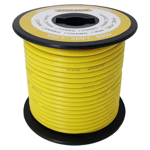 Miniatura 8 de ANAMIA - Alambre de silicona flexible de calibre 6, 6 AWG, conductor de cobre estañado de 3200 * 0.08mm, trenzado de alta temperatura para batería