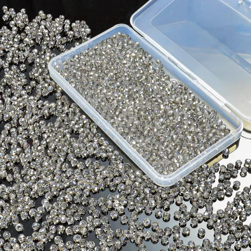 Miniatura 42 de 800 cuentas redondas de cristal de 0.236/0.396/0.394 pulgadas para joyas de bricolaje, ideales para pulseras, collares, colgantes y proyectos
