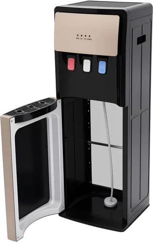 Dispensador de agua de carga inferior para botella de 5 galones, 3 ajustes de temperatura, con estructura de acero inoxidable duradero y frío