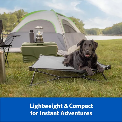 Miniatura 3 de Coolaroo On-The-Go - Kit de cama elevada para perros portátil y refrescante con tela HeatShield para perros pequeños, ligera y compacta, incluye