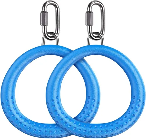 Miniatura 8 de Dolibest 2 Pack of Ninja Gymnastic Rings,Monkey Ring Outdoor Backyard Ninja Accessories Set,Swing Bar Rings Obstacle Course for Training Equipment