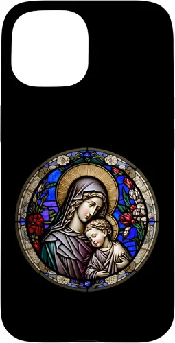 Miniatura 6 de Funda para iPhone 11 Religious Blessed Virgin María y Jesús con diseño de vidrieras
