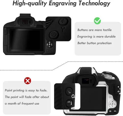 Miniatura 4 de Rieibi EOSR50 EOS R50 Estuche, Estuche Protector de Silicona Suave para Cámara Vlogging Canon EOS R50 EOSR50, Estuche de Cámara Ligero EOS R50