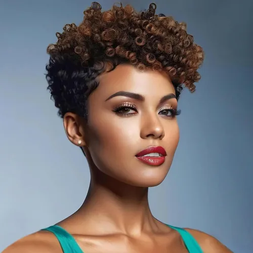 Miniatura 10 de MIMAN - 3 paquetes de trenzas de cabello rizado corto a crochet de 10 pulgadas, extensiones de trenzado sintético de 6 mm para peinado de mohawk