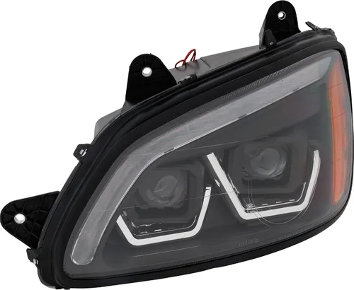 Miniatura 12 de Garage-Pro Bombillas LED para faros delanteros del lado del pasajero para Kenworth T880 2014-2022, carcasa negra, faros LED que reemplazan a #
