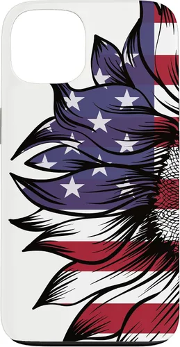 Miniatura 7 de Funda patriótica para iPhone 13 Pro Max USA 4 de julio con diseño de girasol