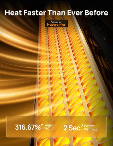 Miniatura 4 de DREO Combo de ventilador de torre y calentador, ventiladores de pie de 29.2 pies/s para dormitorio, 17 niveles, 6 modos, oscilación de 120°, 42