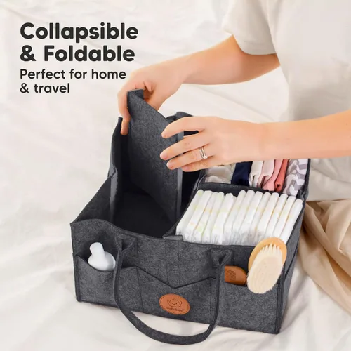 Miniatura 9 de KeaBabies Cambiador de pañales portátil y organizador de pañales para bebé, tapete cambiador plegable impermeable para bebé, tapete de cambio