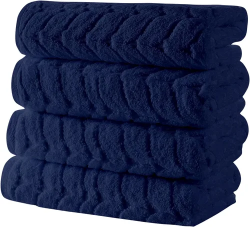 Miniatura 43 de BAGNO MILANO Toallas de baño de algodón turco, toallas de mano, juego de toallas de lujo de felpa suave de la colección jacquard
