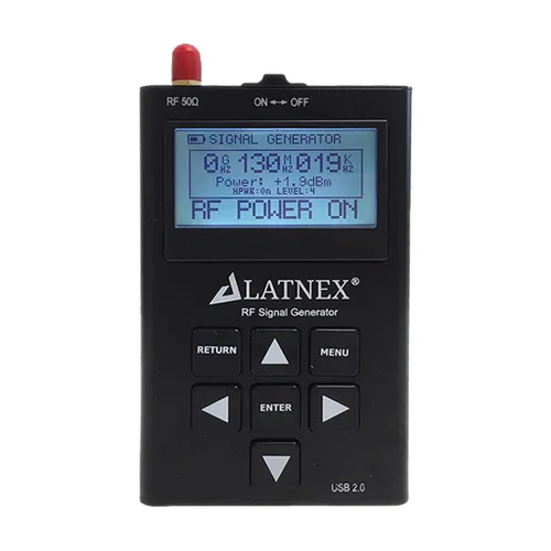 Miniatura 2 de LATNEX RF-SG6 RF Explorer Generador de Señal de Alta Frecuencia HF Modulación FM Radio Frecuencia Oscilador Fuente CW Barrido Seguimiento Generador