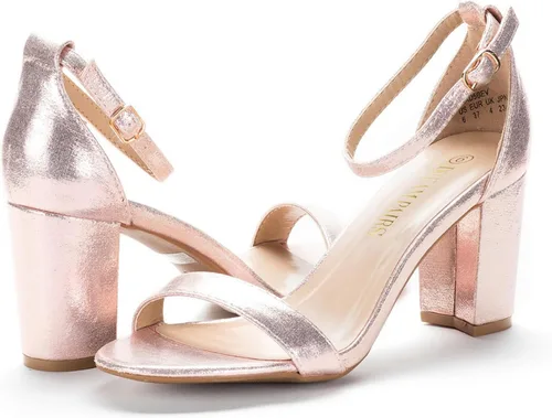 Miniatura 4 de DREAM PAIRS - Sandalias de tacón grueso y bajo para mujer