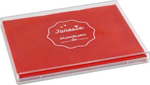Almohadilla de tinta, almohadilla de tinta lavable de 5 x 4 pulgadas para niños, color rojo