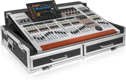 Miniatura 21 de Sound Town Estuche Mezclador ATA de Madera Contrachapada con Protección Interior de Espuma y Ruedas Integradas para Mezclador Digital Midas M32 Negro