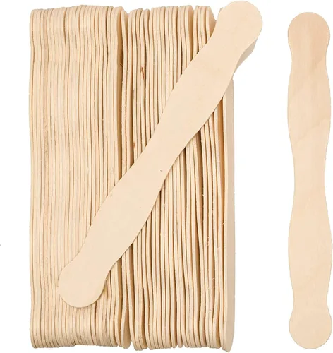 Miniatura 9 de Manijas de abanico de madera negras de 8 pulgadas, programas de boda, paquete de 75, palitos de paleta de manualidades jumbo para paletas de Negro