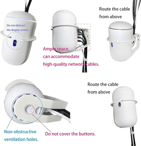 Miniatura 5 de Soporte de montaje en pared personalizado para máquina UniFi Dream y enrutador UniFi Dream Router, asegurando seguridad y estabilidad - 1 unidad