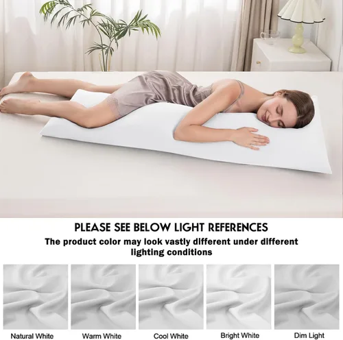 Miniatura 7 de Fundas de almohada de tamaño corporal, Fundas de almohada de viscosa refrescante con cierre de cremallera, Funda de almohada fresca y transpirable