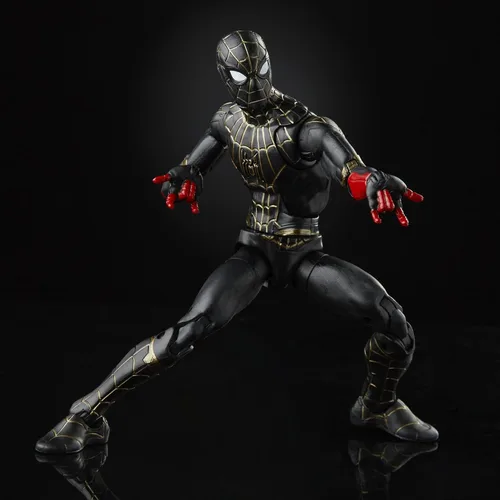 Miniatura 2 de Serie Marvel Legends - Figura de acción coleccionable de Spider-Man con traje negro y dorado de 6 pulgadas, 2 accesorios y 1 parte(s)