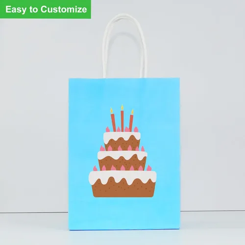 Miniatura 7 de SIMPLECOOL 25 bolsas de regalo de papel pequeñas con asas de 5.9 x 3.1 x 8.3 pulgadas, bolsas de regalo a granel para fiestas, cumpleaños, bodas