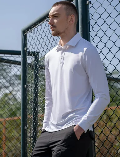 Miniatura 15 de NAVISKIN Camisas polo para hombre, de secado rápido, UPF 50, manga larga y corta, que absorben la humedad