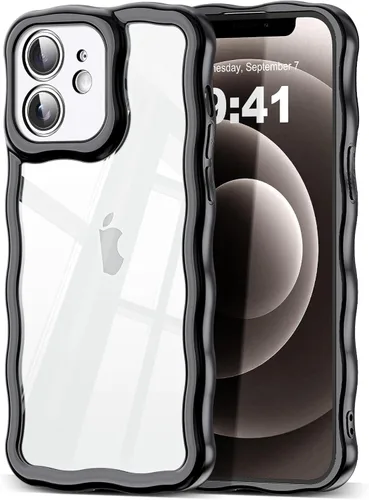 Miniatura 60 de SKYLMW Compatible con iPhone 6s Plus/6 Plus Case de 5.5", Linda Kawaii Marco Ondulado Rizado Forma de Marco Funda de Silicona Suave Resistente a
