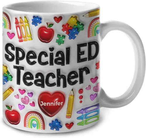 Miniatura 13 de Lotacy Regalos del profesor de arte, taza de café impresa 2D modificada para requisitos particulares del profesor de arte con su