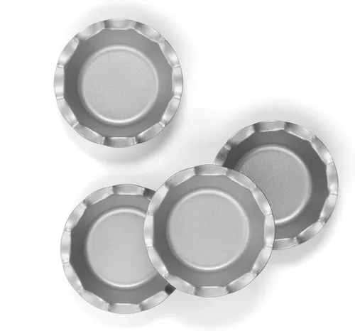 Miniatura 2 de Cuisinart Juego de 4 sartenes estriadas para tartaletas, mini, gris acero Aleación de acero