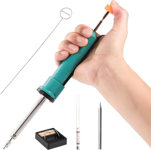 Bomba desoldadora eléctrica y kit de soldador, herramienta de succión de soldadura 2 en 1, 36 W, mango a prueba de calor, pistola desoldadora y