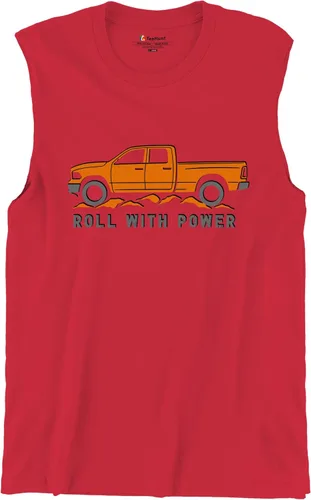 Miniatura 174 de Tee Hunt Camisetas gráficas y camisetas sin mangas para hombre Roll with Power Pickup Truck