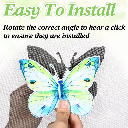 Miniatura 2 de Eaasty 10 Piezas Imanes de Mariposa para Puerta de Malla Imanes de Doble Cara para Puerta de Malla Adhesivos Magnéticos Flexibles Protector