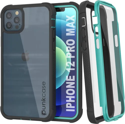 Miniatura 8 de PunkCase Funda [Serie Spartan] Funda transparente resistente con protector de pantalla integrado, protección de cuerpo completo ultra delgada 360