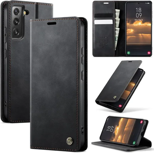 Miniatura 27 de Funda tipo cartera para iPhone 13 de piel tipo cartera con tarjetero y función atril, cierre magnético, bloqueo RFID, TPU a prueba de golpes