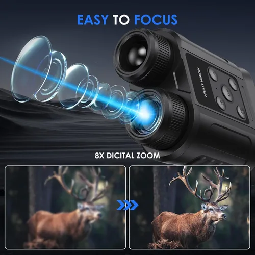 Miniatura 6 de Gafas de visión nocturna, prismáticos compactos de visión nocturna, tarjeta de 32GB incluida, captura de foto/video, herramientas al aire libre
