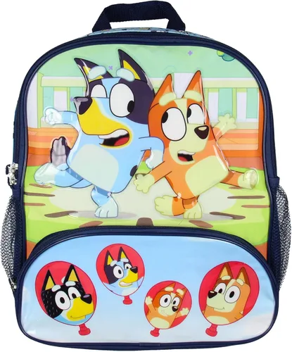 Miniatura 2 de AI ACCESSORY INNOVATIONS Bluey - Mochila de viaje escolar de 14 pulgadas para niños, con diseños de personajes elevados