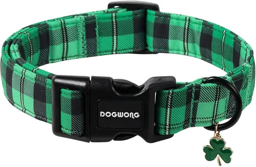 Miniatura 47 de DOGWONG Collar de Algodón Navideño para Perro, Collar de Perro Rojo de Papá Noel, Collares Duraderos para Mascotas de Fiestas Navideñas, Lindo Rojo