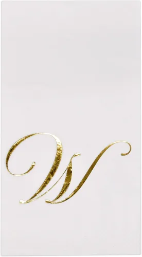 Miniatura 18 de Gift Boutique 100 Servilletas Doradas con Monograma para Invitados Letra B Paquete de Papel Desechable Elegante de Lámina Dorada Metálica Servilleta