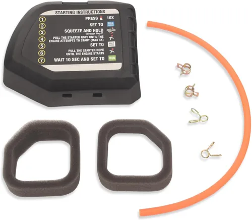 Filtro de aire 308649003 con etiquetas y cubierta 5687301 compatible con Ryobi RY251PH RY252CS RY253SS RY254BC 25CC recortadora de cuerdas, contiene