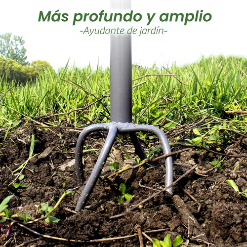Miniatura 5 de Walensee Cultivador manual de garras de jardín con una garra grande extraíble, herramienta de garra de jardín de mango largo, aireador de césped